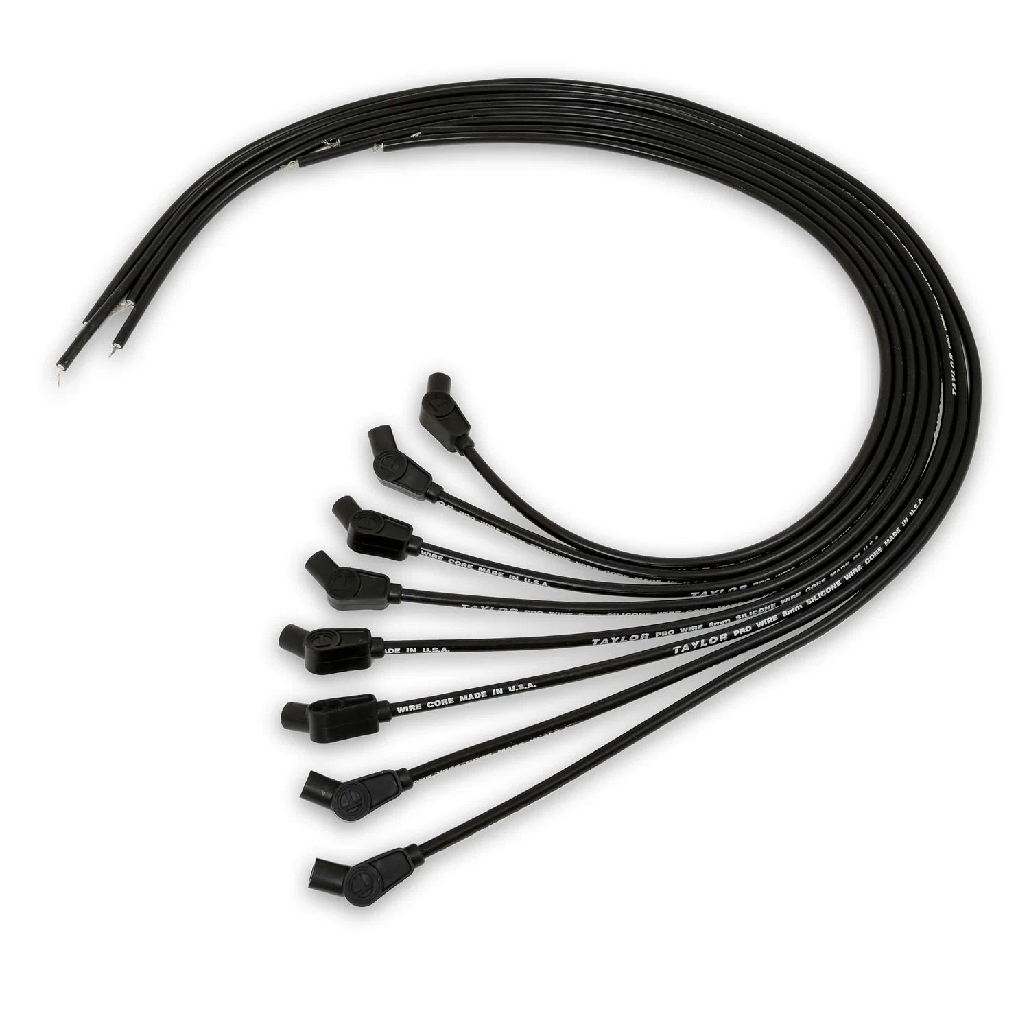 Spark Plug Wire Set Universal 8mm Silicone 135_ 0 ohm_ft Prowire Solid 70052
